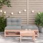 Preview: Gartensofa ohne Armlehnen mit Kissen und Hocker