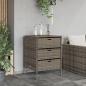 Preview: Gartenschrank Grau 55x59x80 cm Poly Rattan