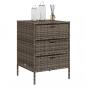 Preview: Gartenschrank Grau 55x59x80 cm Poly Rattan