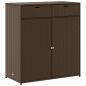 Preview: Gartenschrank Braun 105x55x113 cm Poly Rattan