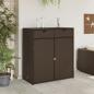 Preview: Gartenschrank Braun 105x55x113 cm Poly Rattan