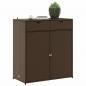 Preview: Gartenschrank Braun 105x55x113 cm Poly Rattan