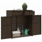 Preview: Gartenschrank Braun 105x55x113 cm Poly Rattan