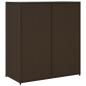 Preview: Gartenschrank Braun 105x55x113 cm Poly Rattan