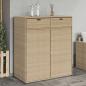 Preview: ARDEBO.de - Gartenschrank Beige 105x55x113 cm Poly Rattan