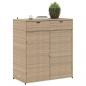 Preview: Gartenschrank Beige 105x55x113 cm Poly Rattan