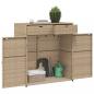 Preview: Gartenschrank Beige 105x55x113 cm Poly Rattan