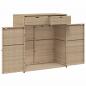 Preview: Gartenschrank Beige 105x55x113 cm Poly Rattan