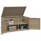 Preview: Gartenschrank Beige 110x55x60,5 cm Poly Rattan