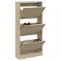 Preview: ARDEBO.de - Schuhschrank Sonoma-Eiche 60x21x125,5 cm Holzwerkstoff