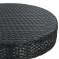 Preview: 3-tlg. Gartenbar-Set mit Kissen Poly Rattan Schwarz