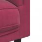 Preview: Sofa mit Kissen 2-Sitzer Weinrot Samt