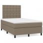 Preview: ARDEBO.de - Boxspringbett mit Matratze & LED Taupe 120x190 cm Stoff