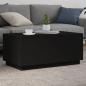 Preview: ARDEBO.de - Couchtisch mit LED-Leuchten Schwarz 90x50x40 cm