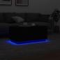 Preview: Couchtisch mit LED-Leuchten Schwarz 90x50x40 cm