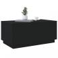 Preview: Couchtisch mit LED-Leuchten Schwarz 90x50x40 cm