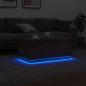 Preview: Couchtisch mit LED-Leuchten Braun Eichen-Optik 90x50x40 cm