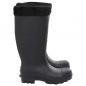 Preview: Gummistiefel mit Herausnehmbarem Innenfutter Schwarz Gr. 39 PVC