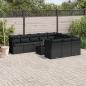 Preview: ARDEBO.de - 11-tlg. Garten-Sofagarnitur mit Kissen Schwarz Poly Rattan