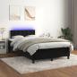 Preview: Boxspringbett mit Matratze & LED Schwarz 120x190 cm Samt