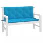 Preview: Gartenbank-Auflagen 2 Stk. Hellblau 120x50x7 cm Oxford-Gewebe