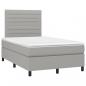 Preview: Boxspringbett mit Matratze Hellgrau 120x190 cm Stoff