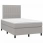 Preview: Boxspringbett mit Matratze Hellgrau 120x190 cm Stoff