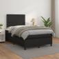 Preview: Boxspringbett mit Matratze Schwarz 120x190 cm Kunstleder