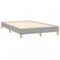 Preview: Boxspringbett mit Matratze Hellgrau 120x190 cm Stoff