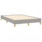 Preview: Boxspringbett mit Matratze Hellgrau 120x190 cm Stoff