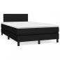 Preview: ARDEBO.de - Boxspringbett mit Matratze Schwarz 120x190 cm Stoff