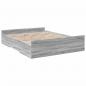 Preview: Bettgestell mit Schubladen Grau Sonoma 150x200 cm Holzwerkstoff