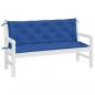 Preview: Gartenbank-Auflagen 2 Stk. Blau 150x50x7 cm Oxford-Gewebe