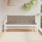 Preview: ARDEBO.de - Gartenbank-Auflagen 2 Stk. Taupe 180x50x7 cm Oxford-Gewebe