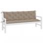 Preview: Gartenbank-Auflagen 2 Stk. Taupe 180x50x7 cm Oxford-Gewebe