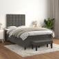 Preview: Boxspringbett mit Matratze Dunkelgrau 120x190 cm Samt