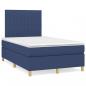 Preview: ARDEBO.de - Boxspringbett mit Matratze Blau 120x190 cm Stoff