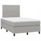 Preview: Boxspringbett mit Matratze Hellgrau 120x190 cm Stoff