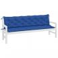 Preview: Gartenbank-Auflagen 2 Stk. Blau 200x50x7 cm Oxford-Gewebe