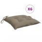 Preview: Palettenkissen 6 Stk. Taupe 50x50x7 cm Oxford-Gewebe