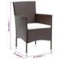 Preview: Garten-Essstühle 2 Stk. Poly Rattan Braun