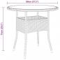 Preview: 3-tlg. Bistro-Set Poly-Rattan und Hartglas Braun