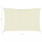 Preview: Sonnensegel 160 g/m² Creme 3x6 m HDPE 