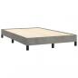 Preview: Boxspringbett mit Matratze Hellgrau 120x190 cm Samt