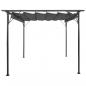 Preview: Pergola mit Ausziehbarem Dach Anthrazit 3x3 m Stahl 180 g/m²