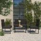 Preview: ARDEBO.de - Gartenbank mit Kissen Schwarz 106 cm Poly Rattan