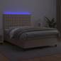 Preview: Boxspringbett mit Matratze & LED Cappuccino-Braun 140x190cm