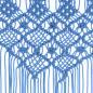 Preview: Makramee Vorhang Blau 140x240 cm Baumwolle