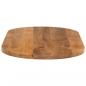 Preview: Tischplatte 110x50x3,8 cm Oval Massivholz Mango