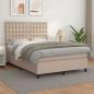 Preview: ARDEBO.de - Boxspringbett Matratze Cappuccino-Braun 140x190cm Kunstleder